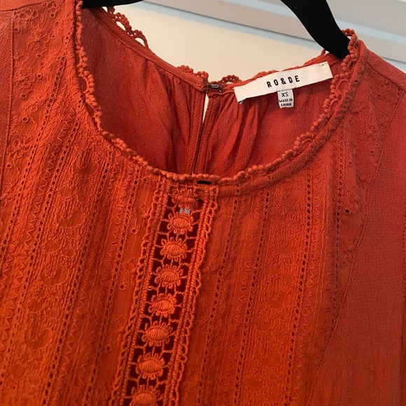 Women’s Nordstrom Ro & De Sleeveless Lace Blouse size XS - Picture 9 of 13